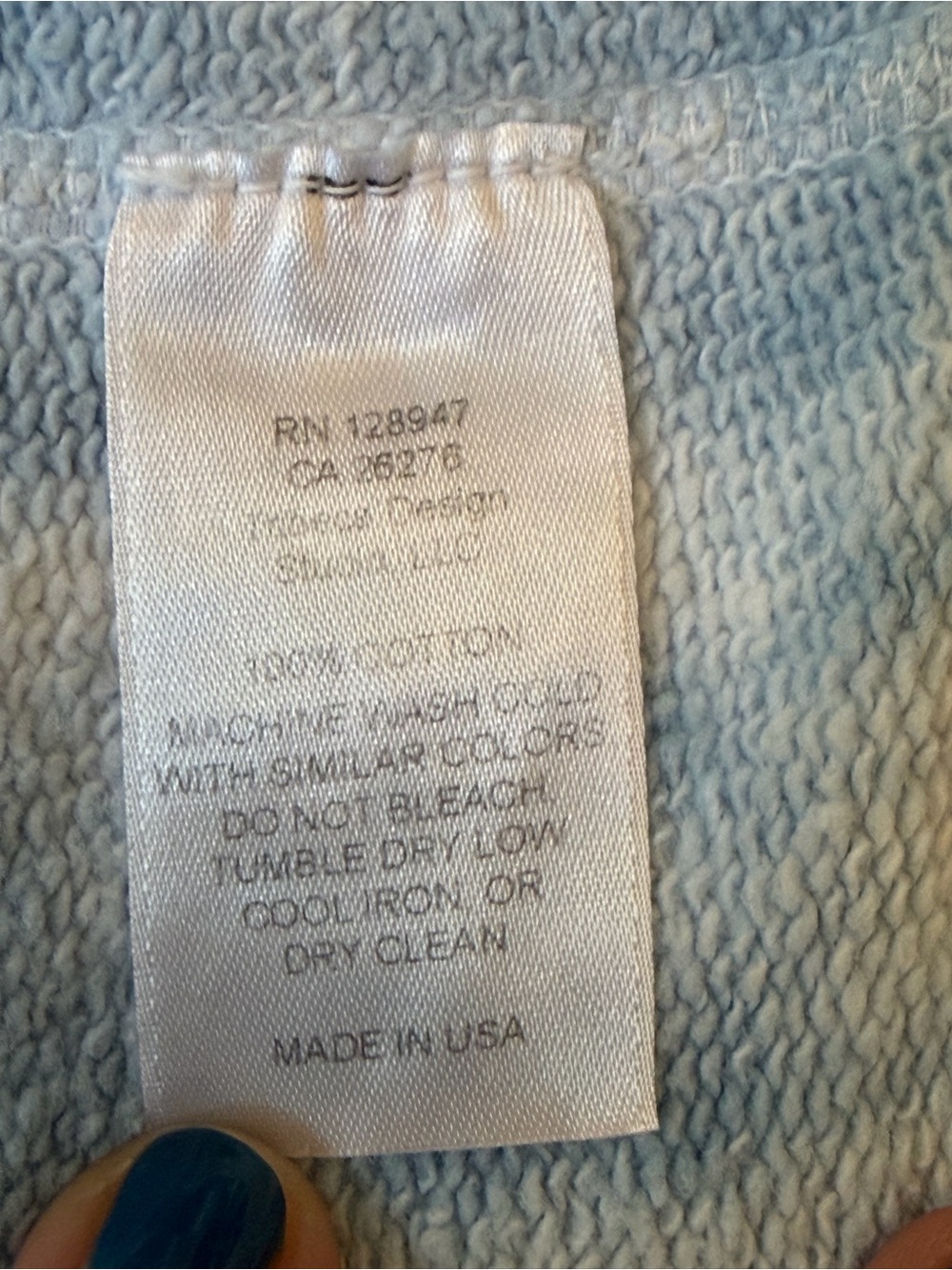 Nili Lotan Ciara Short Sleeve Sweatshirt Sky Blue White Tie Dye Size S - Picture 11 of 12